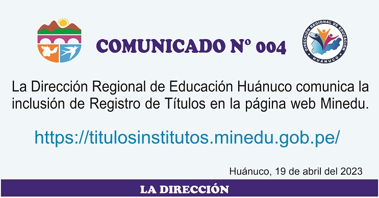 INCLUSION DE REGISTROS DE TITULOS AL MINEDU