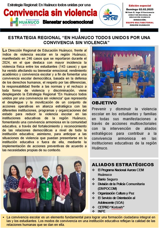 Bienvenida Convivencia Sin Violencia